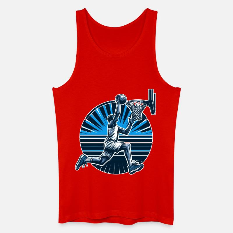 Basketball Dunking Geschenk - Männer Bio Tank Top - Rot