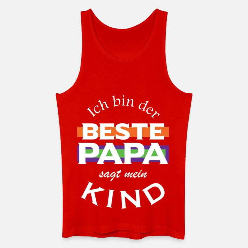 Ich bin der beste Papa - Männer Bio Tank Top - Rot