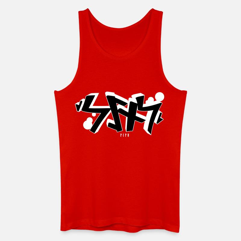 Sins rune graffiti - Débardeur bio Homme - rouge