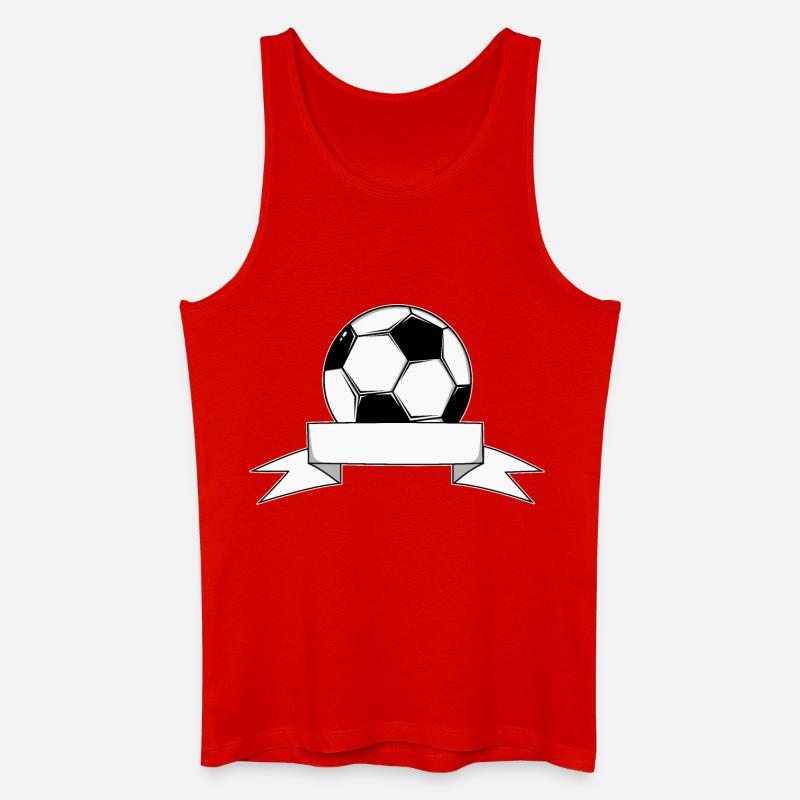 Fußball Name Bannerschleife - Männer Bio Tank Top - Rot