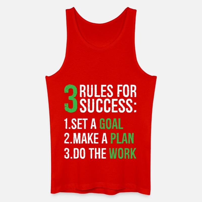 3 rules for success - Männer Bio Tank Top - Rot
