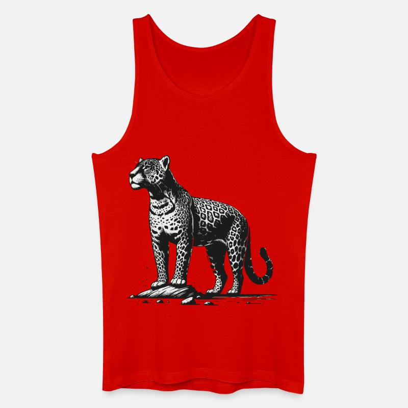 Jaguar - Männer Bio Tank Top - Rot