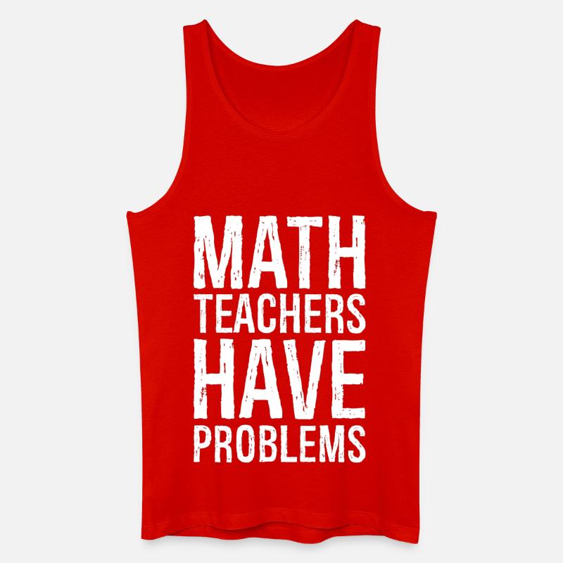 math teachers have problems - Men’s Organic Tank Top - red