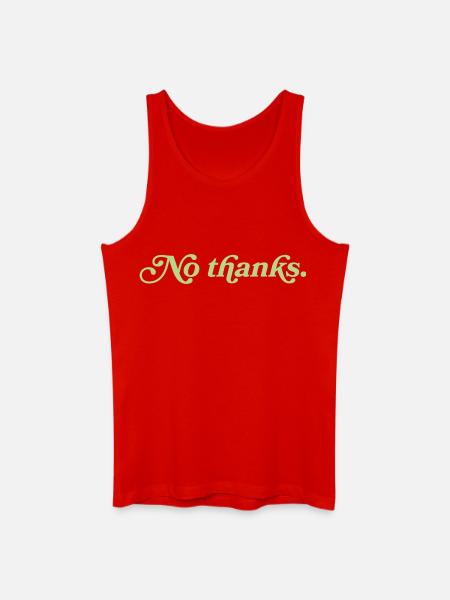 No thanks – Minimalistisches Statement - Männer Bio Tank Top - Rot