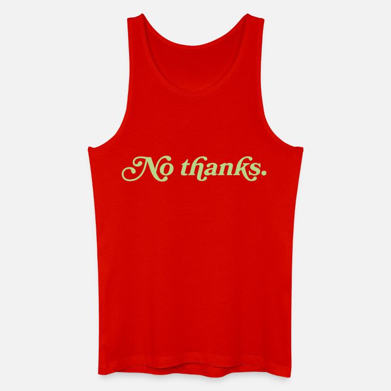 Nej tak – Minimalistisk statement - Økologisk tanktop til mænd - rød