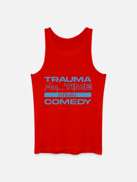 Trauma + Time = Comedy - Men’s Organic Tank Top - red