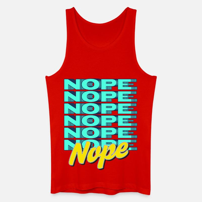 NOPE – Bold & Sassy Statement - Männer Bio Tank Top - Rot
