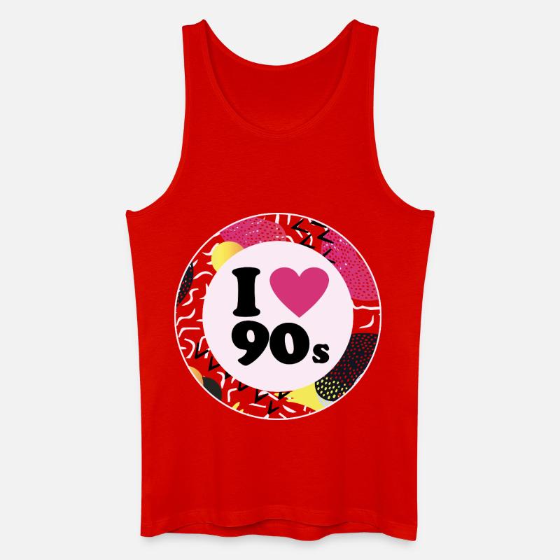 I ♥ 90s – Nostalgic retro design - Men’s Organic Tank Top - red