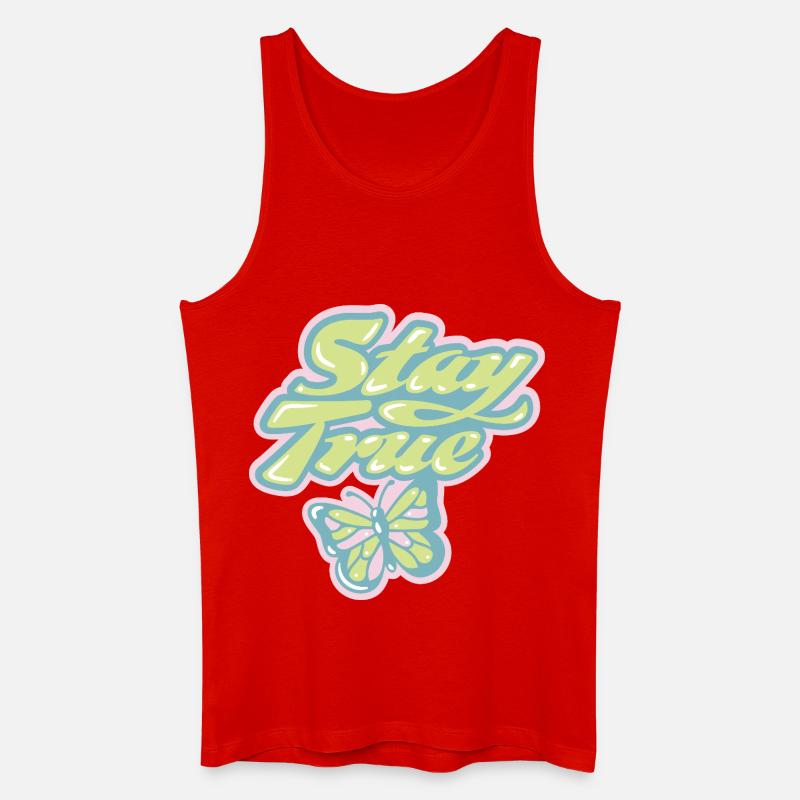 Stay True – Soft Pastel Retro - Männer Bio Tank Top - Rot