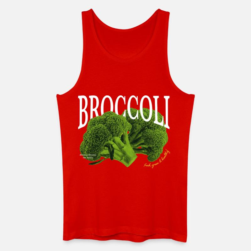 Broccoli – Ästhetisches Gemüse-Design - Männer Bio Tank Top - Rot
