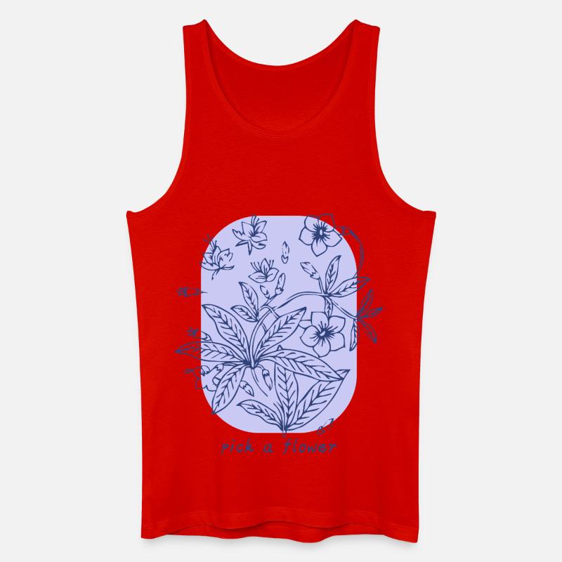 Pick a Flower - Männer Bio Tank Top - Rot