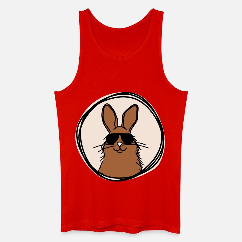 cooler Hase - Männer Bio Tank Top - Rot