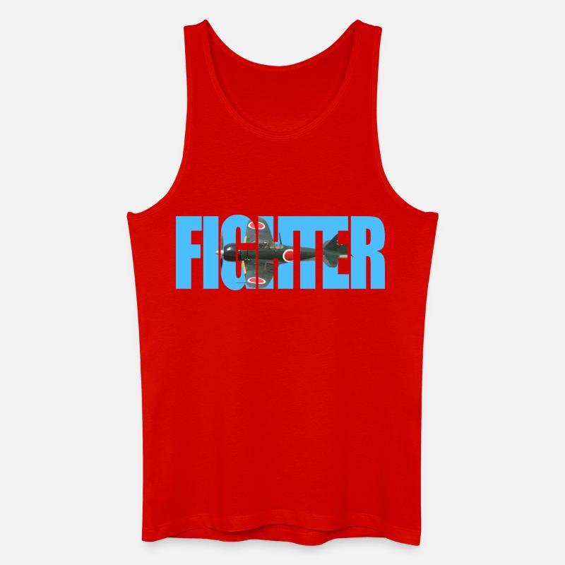 Fighter A6M Zero - Männer Bio Tank Top - Rot