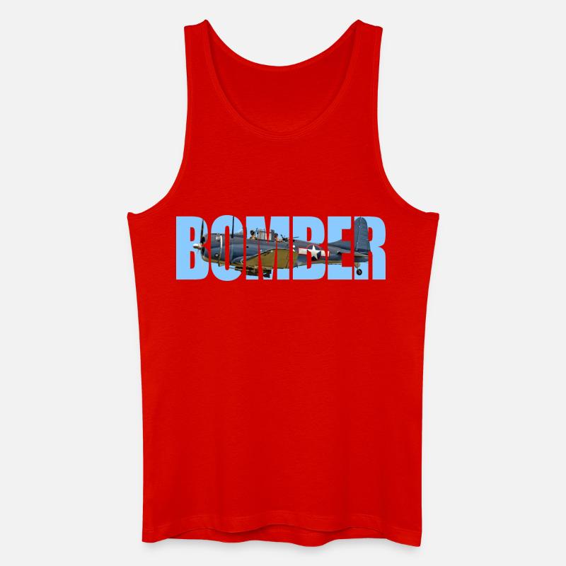 Bomber SBD Dauntless - Männer Bio Tank Top - Rot