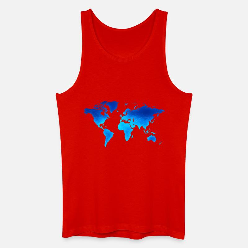 Neon World - Männer Bio Tank Top - Rot