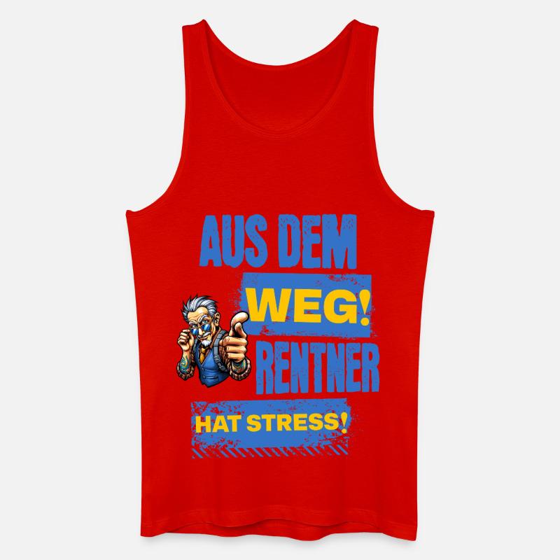 Cooler Rentner hat Stress. - Männer Bio Tank Top - Rot
