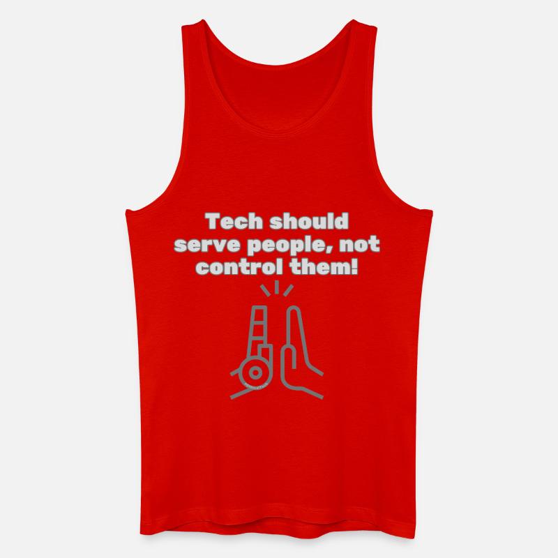 Tech should serve people - #EthicalTech Statement - Männer Bio Tank Top - Rot
