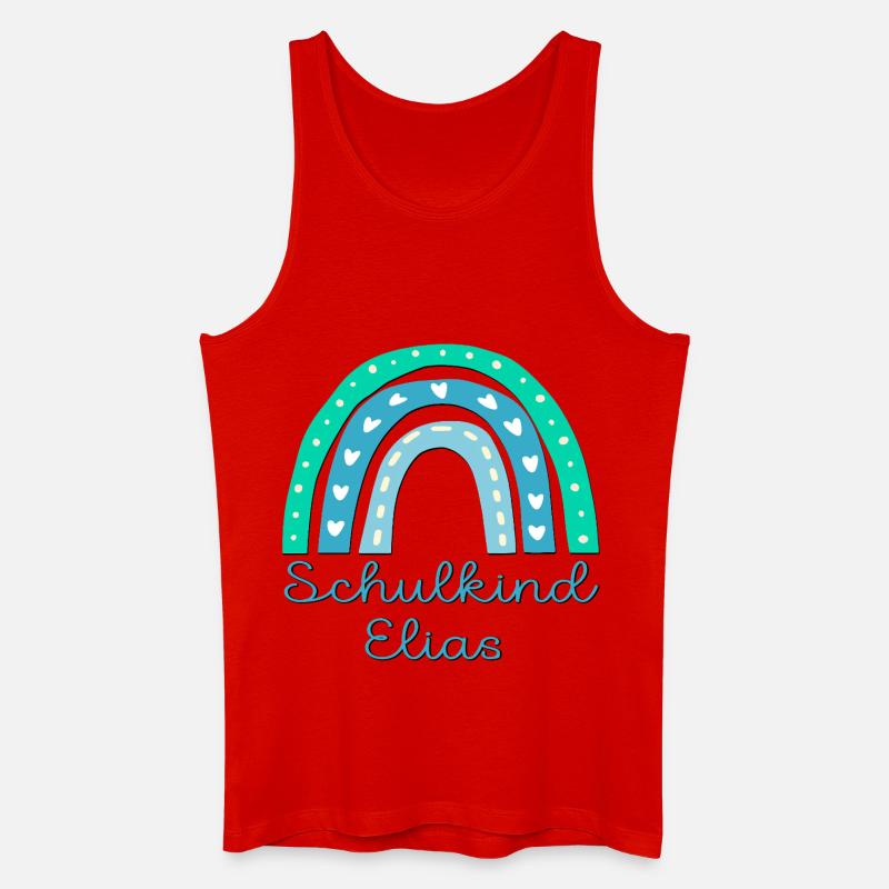 SCHULANFANG SCHULKIND ELIAS - Männer Bio Tank Top - Rot