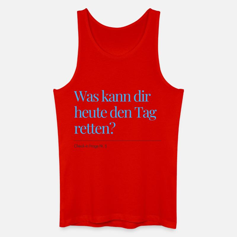 Check-in Frage Nr. 5 - Männer Bio Tank Top - Rot