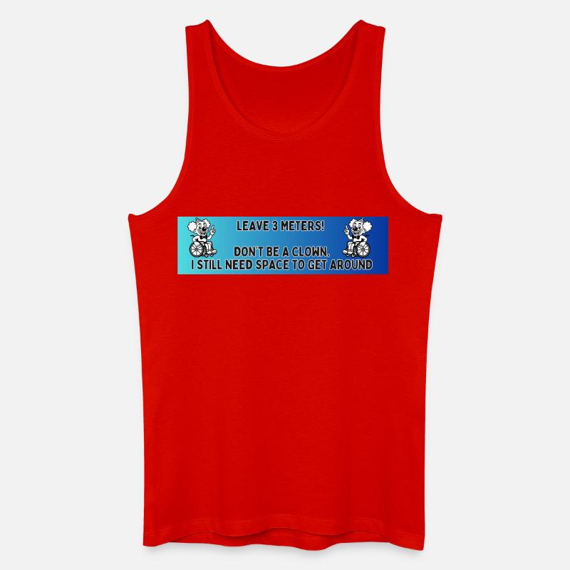 Autoaufkleber eines Rollstuhlclowns # - Männer Bio Tank Top - Rot