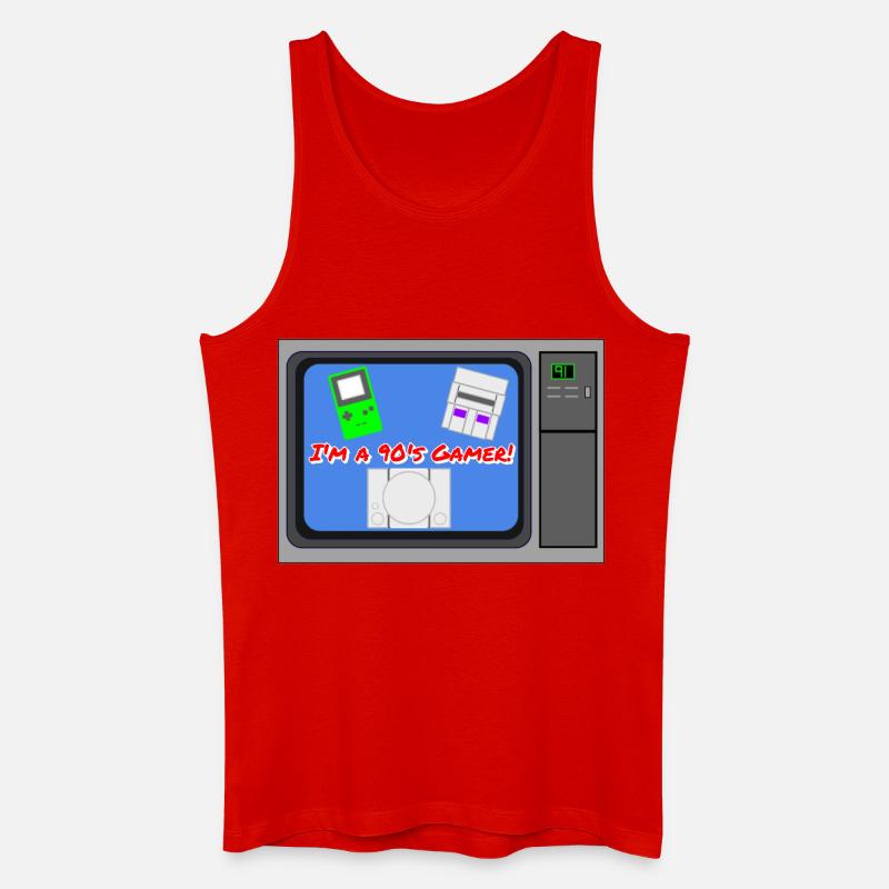 Ich bin ein 90er-Jahre-Gamer - Männer Bio Tank Top - Rot