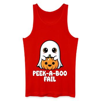 PEEK-A-BOO FAIL - GHOST HALLOWEEN - Men’s Organic Tank Top - red - Front
