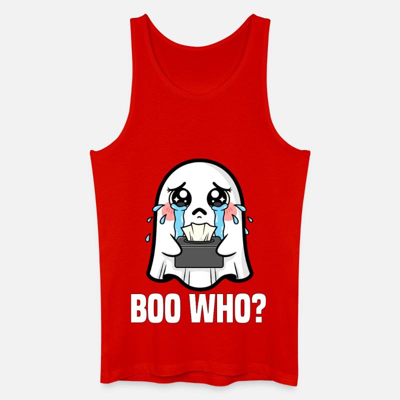 WER WIRD AUSGEBUHT? - GHOST HALLOWEEN - Männer Bio Tank Top - Rot