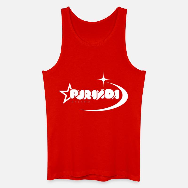 Space Style mit Stern und Komet - Männer Bio Tank Top - Rot