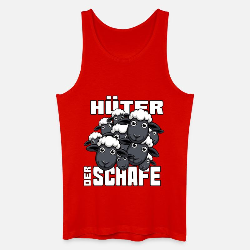 Hüter der Schafe - Hirte - Männer Bio Tank Top - Rot