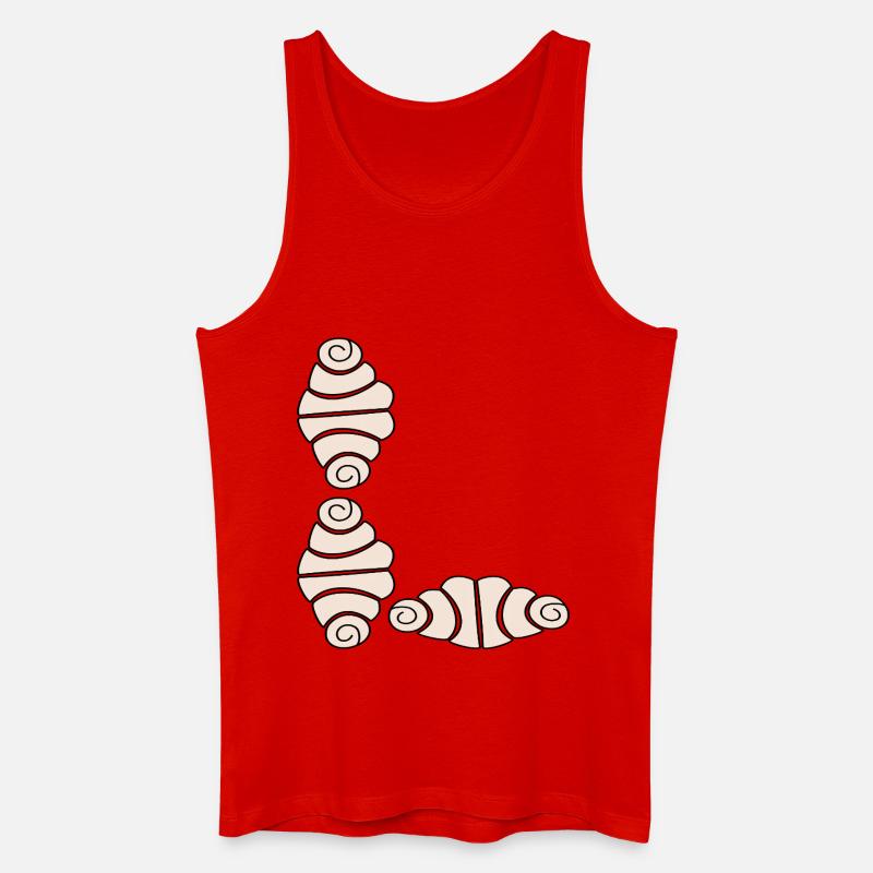 FRANZBRÖTCHEN ANFANGSBUCHSTABE L - NAME - Männer Bio Tank Top - Rot