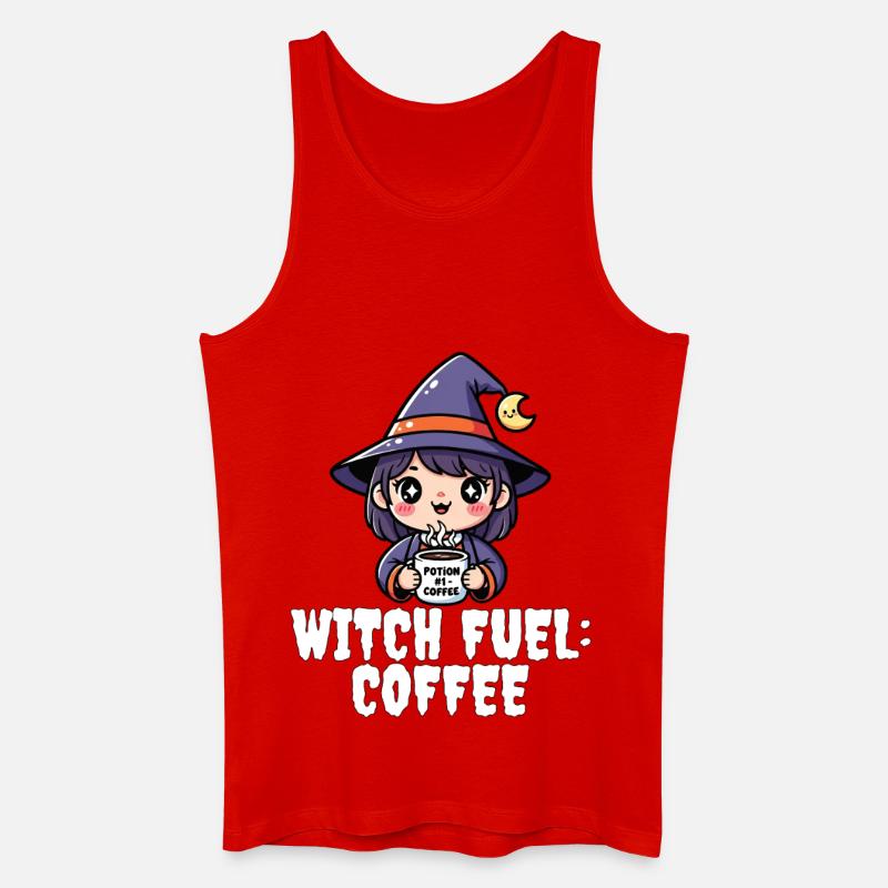 WITCH FUEL KAFFEE - HEXE HALLOWEEN - Männer Bio Tank Top - Rot