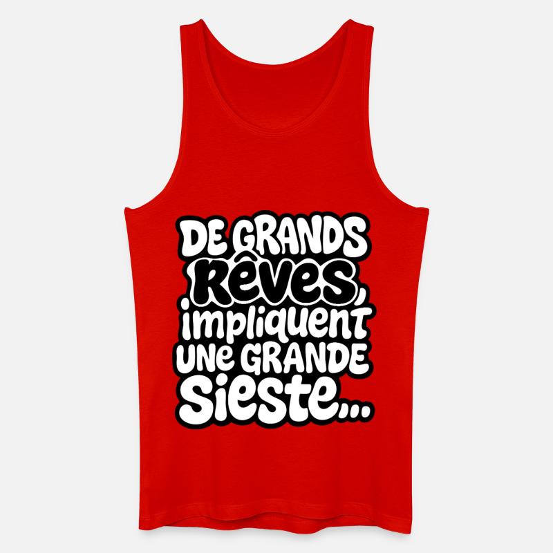 Große Träume beinhalten ein großes Nickerchen - Männer Bio Tank Top - Rot