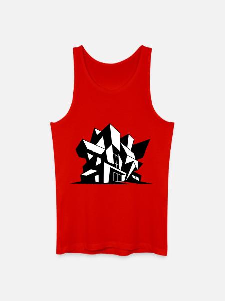 Brutalisme Architecture - Débardeur bio Homme - rouge