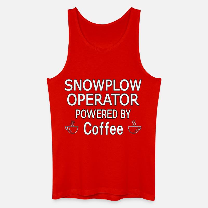 Snowplow Operator Powered Coffee Schneepflugfahrer - Männer Bio Tank Top - Rot