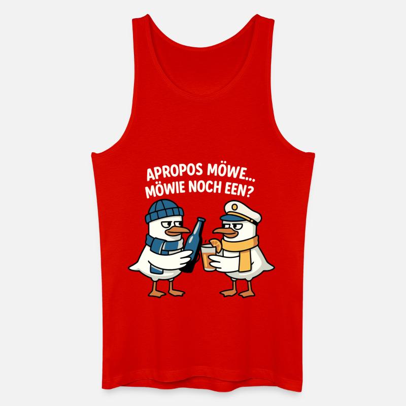 Möwe Motiv - Männer Bio Tank Top - Rot