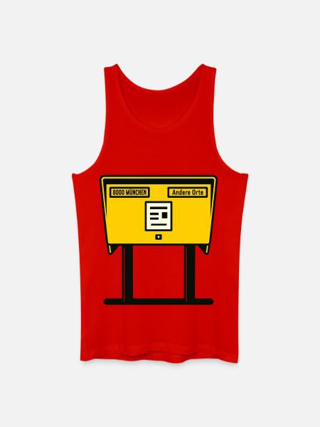 Munich Yellow Mailbox - Men’s Organic Tank Top - red