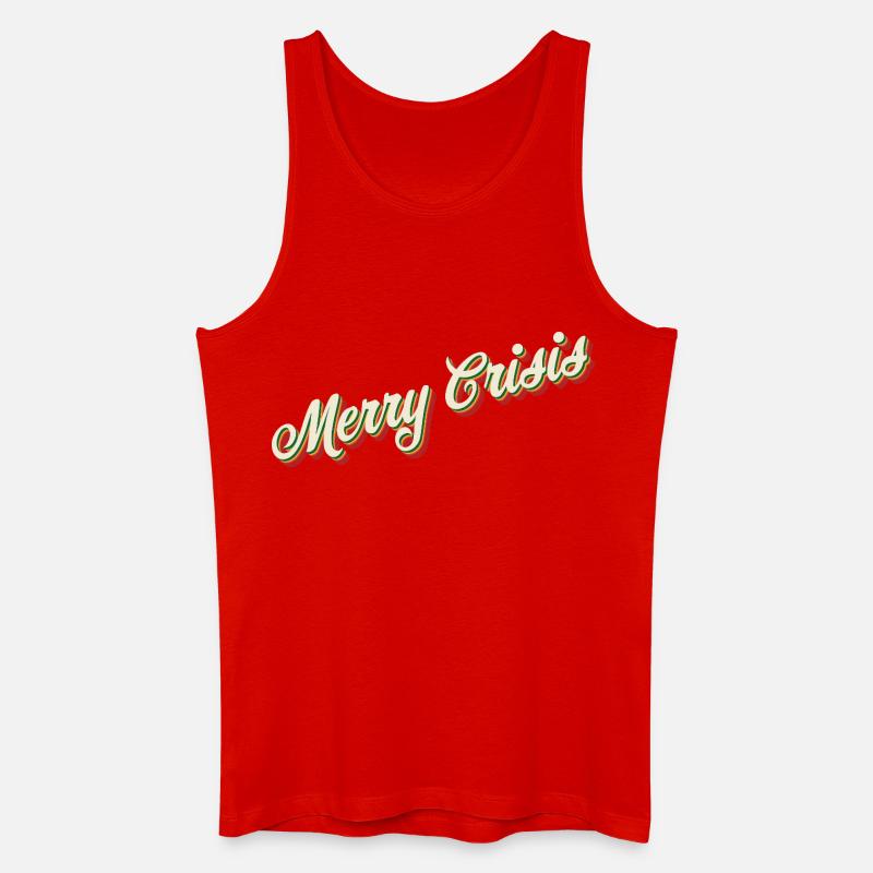 Conception de Noël Merry Crisis - Débardeur bio Homme - rouge