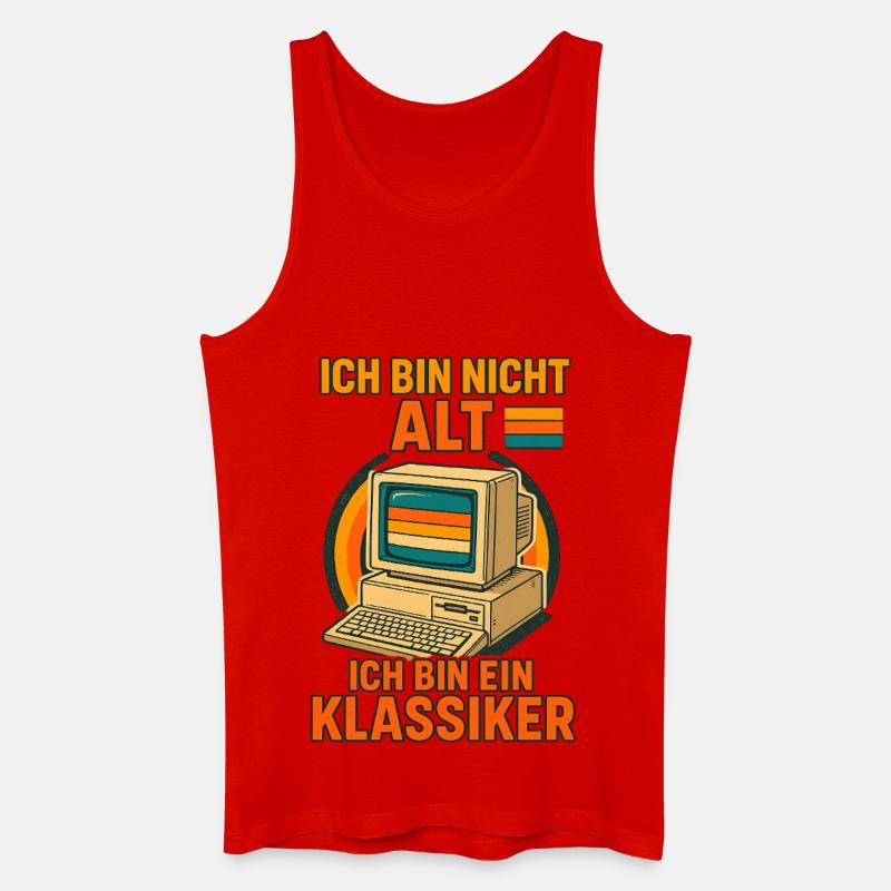 Retro Computer Klassiker - Männer Bio Tank Top - Rot