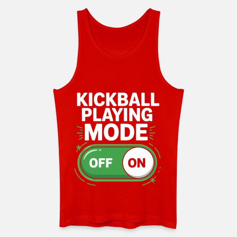 Mode de jeu Kickball activé désactivé - Débardeur bio Homme - rouge