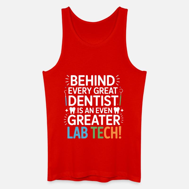 Conception dentaire de Greater Lab Tech - Débardeur bio Homme - rouge