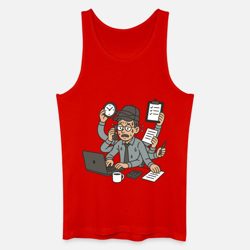 Der Arbeiter mit dem Vielhut - Männer Bio Tank Top - Rot