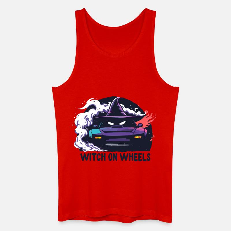 Hexe auf Rädern Neonfahrt - Männer Bio Tank Top - Rot