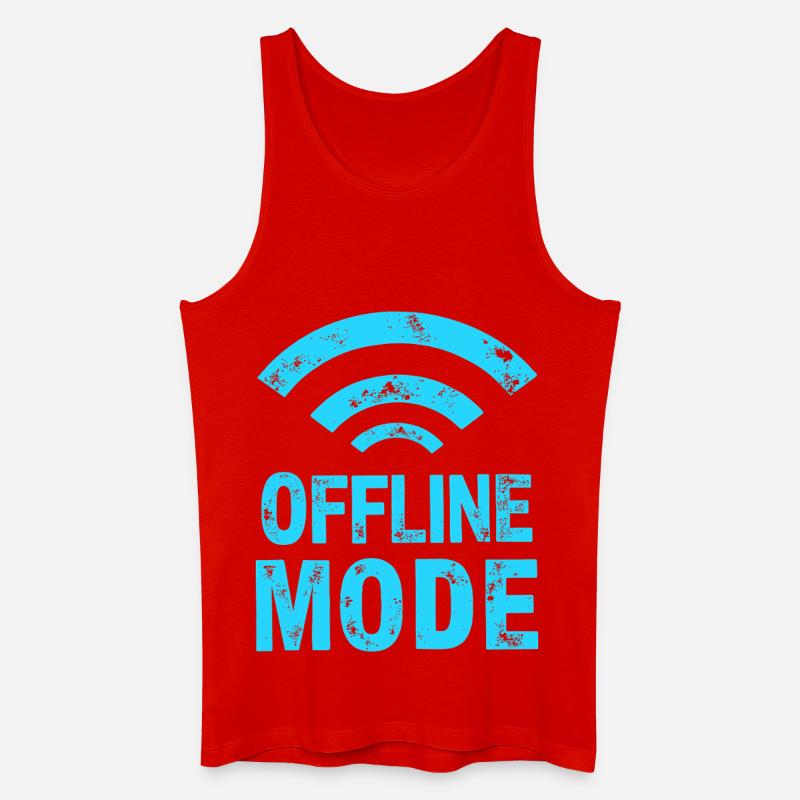 Endlich im Funkloch – Offline-Modus - Männer Bio Tank Top - Rot