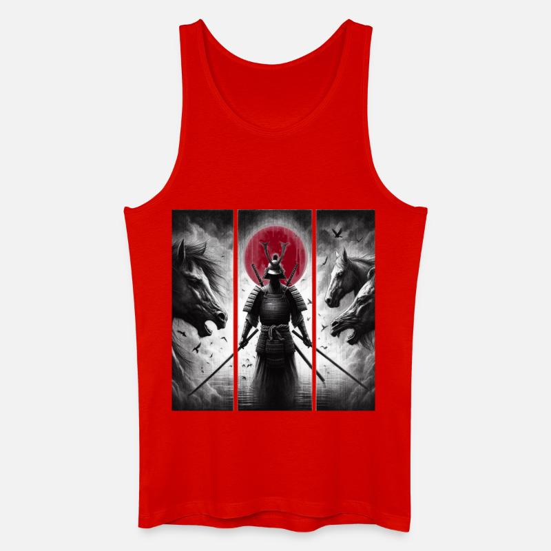 Samurai - Männer Bio Tank Top - Rot