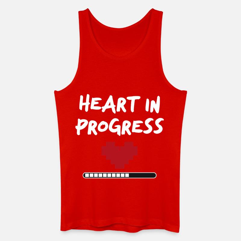 HEART IN PROGRESS Statement - Men’s Organic Tank Top - red