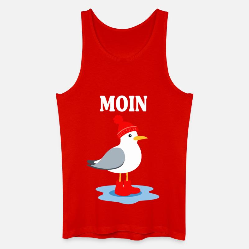 Moin Möwe im Friesen-Look - Männer Bio Tank Top - Rot