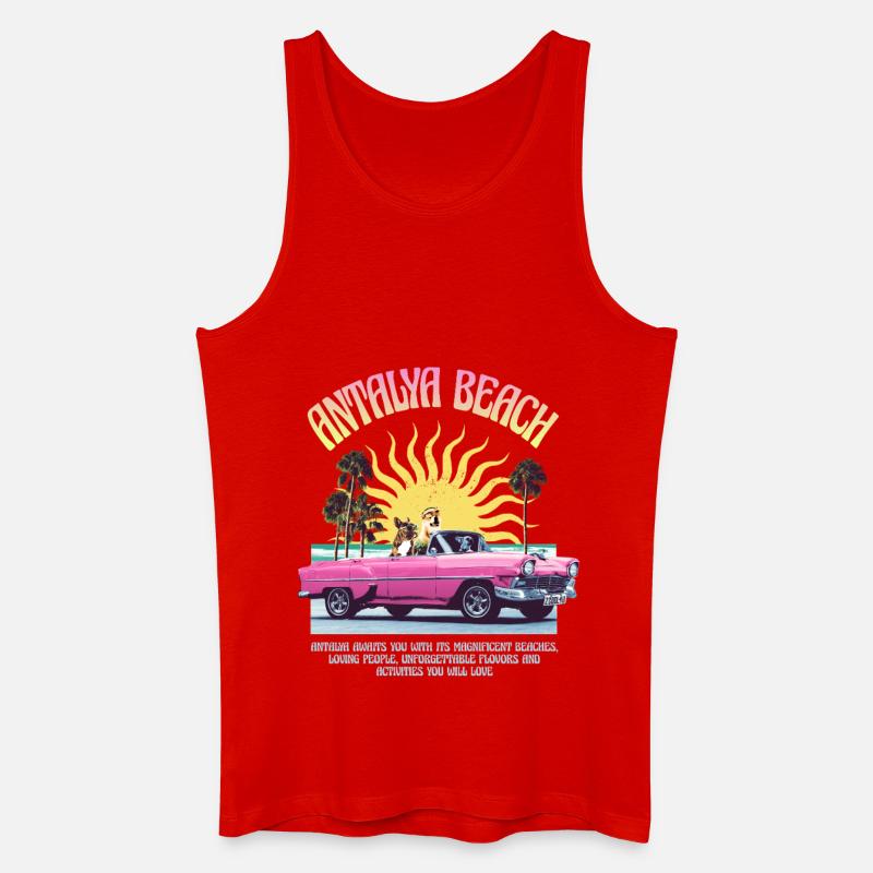 Antalya Beach Retro Design – Summer Vibes - Männer Bio Tank Top - Rot