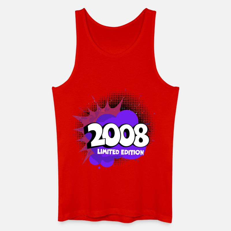 2008 Limitierte Edition 18. volljährig volljährige - Männer Bio Tank Top - Rot