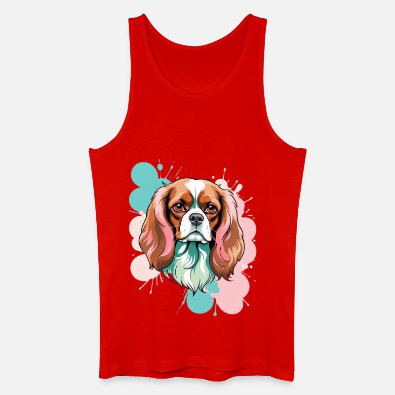 Cavalier King Charles Spaniel arbexplosion - Débardeur bio Homme - rouge