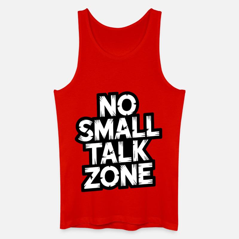 No Small Talk Zone - Männer Bio Tank Top - Rot